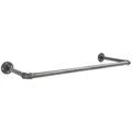 Natural Goods Berlin Garderobenstange Pipe GARD Wall, (1 St), Kleiderstange, Garderobenhalter, Hängegarderobe, Temperguss silberfarben 60 cm x 30 cm