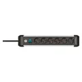 Brennenstuhl 1391030600 Steckdosenleiste mit Schalter Silber-Schwarz Schutzkontakt 1 St. (6x, CEE 7/3, 3 m) (1391030600)