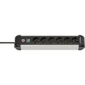 Brennenstuhl 1391030600 Steckdosenleiste mit Schalter Silber, Schwarz Schutzkontakt 1 St.