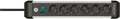 Premium-Alu-Line Steckdosenleiste 6-fach (schwarz/silber, 3 Meter, mit Sicherheitsschalter)