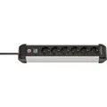 Brennenstuhl 1391030600 Steckdosenleiste mit Schalter  Silber-Schwarz Schutzk...