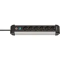 Brennerstuhl premium-alu-line Steckdose mit Schalter 6-fach 3m h0