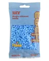 Hama Perlen 207-46 Bügelperlen Beutel mit ca. 1.000 Midi Bastelperlen mit Durchmesser 5 mm in Pastell Blau, kreativer Bastelspaß für Groß und Klein