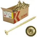 Klimas Schraube Tellerkopfschrauben Holzschrauben Gelb, (50 St) gelb 8x280