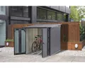 Fahrradgarage für 3 Fahrräder Metall 149 x 192 cm anthrazit