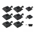 vidaXL Gartenleuchte Outdoor Solarleuchten 6 Stück LED Quadratisch 12 cm Schwarz Gartenlamp schwarz