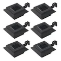 vidaXL Outdoor Solarleuchten 6 Stück LED Quadratisch 12 cm Schwarz