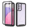 COFI 1453 Handyhülle 360° Rundum Schutz Slim Kunststoff Case mit Schutzglas