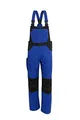 Qualitex X-Serie Unisex Latzhose in Kornblau/schwarz Größe 56, Lange Arbeitshose für Herren und Damen, Cargohose mit vielen Taschen