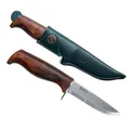 Helle Pfadfinder Messer Speider, Stahl 12C27, Birkenholz, Lederscheide