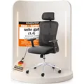 WINTONCOVE Galahad Bürostuhl Ergonomisch - Schwarz