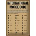 Femer GmbH Metallschild Spruch 20x30cm international Morse code, (1 St), gewölbte Oberfläche, abgerundete Ecken, umgeschlagene Kanten