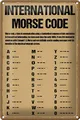 Blechschild Spruch 20x30 cm international Morse code Metall Deko Schild tin sign