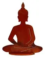 Manufaktur Lichtbogen Rost Gartenfigur Buddha sitzend 44,5 cm