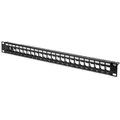 Digitus Patchpanel DN-91411, 19 Zoll, 1HE, schwarz, für 24 Ports