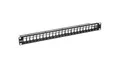 Patchpanel leer 19 Zoll 24x Keys 1U schwarz (RAL 9005) DN-91411