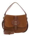 COCCINELLE Handbag Suede Leather / Micro Gra. Le. Handtasche Cognac / Cognac Neu