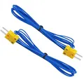 Taiss/2 Stück K-Type Thermoelement Temperaturfühler Mini-Steckverbinder Messbereich -50~250 ° C；Kabellänge: 2 Meter