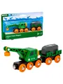 Brio Grüner Kranwagen mit Anhänger