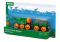 BRIO Grüner Kranwagen mit Anhänger und Fracht