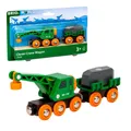 Brio 33698 Grüner Kranwagen mit Anhänger und Fracht 3+ Jahre
