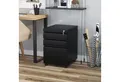 Vinsetto Rollcontainer Büroschrank mit 3 Schubladen, (Büroschrank, 1 St., Bürocontainer), Stahl Schwarz 39 x 48 x 60 cm