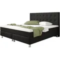 Boxspringbett - schwarz - H3 - 180x200 cm