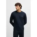 BOSS Pyjamaoberteil Waffle LS-Shirt blau S (46)