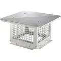 VEVOR Schornsteinabdeckung Edelstahl 304 Kaminhaube 416x416x250mm Kaminabdeckung Vogelschutz Regenhaube Schornsteinhaube 2 Installationsmethode Kam...