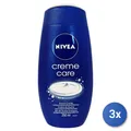 3x Nivea Dusche 250 Ml. Crème Care