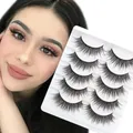 Künstliche Wimpern 5 Paar Wispy 3D falsche Wimpern Naturwimpern wiederverwendbar