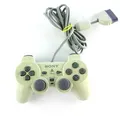 ORIGINAL PS1 - PSOne - PLAYSTATION 1 ANALOG CONTROLLER mit 3D STICKS in WEISS (vergilbt) #780s