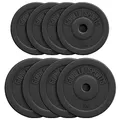 GORILLA SPORTS® Hantelscheiben - Einzeln/Set, 1,25kg, 2,5kg, 5kg, 7,5kg, 10kg, 15kg, 27,5kg, 30kg Gewichte, 30mm Bohrung, aus Kunststoff - Gewichtsscheiben, Hantelscheiben-Set