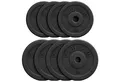 GORILLA SPORTS Hantelscheibe Hantelscheibe 30/31 mm Kunststoff 1,25-15 KG, 30 kg, (8-tlg)