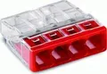 Wago 2273-204 Compact Verbindungsdosenklemme, 4x0,5-2,5 mm², rot, 100 Stck.
