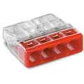 WAGO Verbindungsklemmen 2273-204 | 4 Leiter, bis 2,5 mm², 100 Stück, COMPACT Verbindungsklemme für eindrähtige Leiter, bestätigte Anwendungssicherheit, kleinstmögliche Bauform
