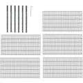 Alberts 10m Doppelstabmattenzaun-Set 6-5-6 anth, Höhe 80cm 691356