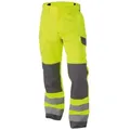 Dassy Arbeitshose Multinorm Warnschutzhose mit Kniepolstertaschen Manchester (1-tlg) gelb|grau lang | 42