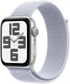 Apple Watch SE (44mm) 2024 GPS Alu mit Sport Loop (silber/blaue wolke)