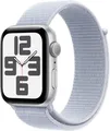 Apple Watch SE GPS, 4,4 cm (1,73"), Silber, Aluminium, Blue Sport Loop - OVP