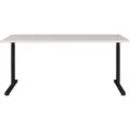 Germania Schreibtisch 4253-581 GW-Profi, in Lichtgrau/Schwarz, me. höheneinstellbar, 180 x 80 x 80 cm (BxHxT)