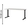 Germania Schreibtisch Profi 3.0, 4253-581, lichtgrau / schwarz, höhenverstellbar, 180 x 70-80 x 80 cm