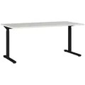 Germania Schreibtisch, Grau, Schwarz, Metall, Holzwerkstoff, rechteckig, C-Form, 80x70x180 cm, höhenverstellbar, Arbeitszimmer, Schreibtische, Bürotische