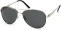 styleBREAKER polarisierte Flieger Sonnenbrille, Pilotenbrille mit Federscharnier, Etui und Putztuch, Uni 09020046