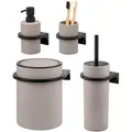 bremermann Bad-Accessoires-Set, Taupe, Kunststoff, 19x24.5x19 cm, Badaccessoires