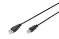 Digitus USB Anschlusskabel, Typ A - B St/St, 1.8m, USB 2.0 geeignet, sw AK-300102-018-S