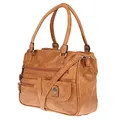 Christian Wippermann Damen Handtasche Mittelgroß - Leder Optik, Wasserdicht, Viel Stauraum: 5 Reißverschlussfächer, 4 Außenfächer - Schulterriemen Abnehmbar & Verstellbar Bis 120cm - 32x24x12cm