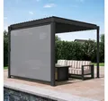 Mirador Pergola 80/88 Kurbel-Seitenrollo 3m/4m, (Packung, 1-tlg), Polyester PVC Anthrazit für 80/88S Pergola