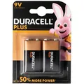 Duracell MN1604 Plus Power 9V Alkaline Batterie E-Block 6LR61 im 2er Blister