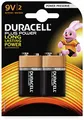 Duracell 2-Batterien 3 Blisters DURALOCK 9 V MN1604 6LR61 Power Plus